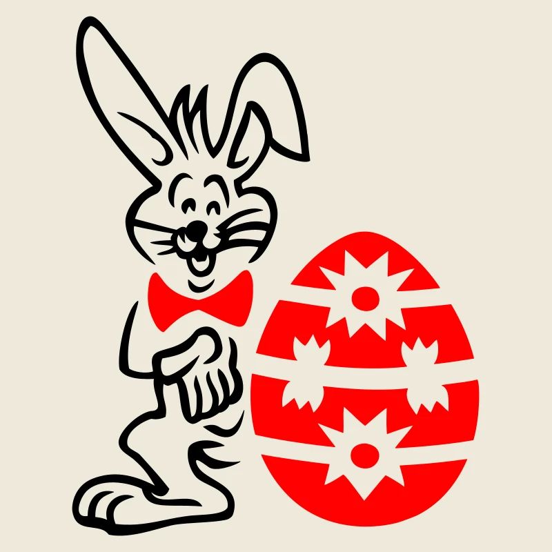 Osterei mit Hase