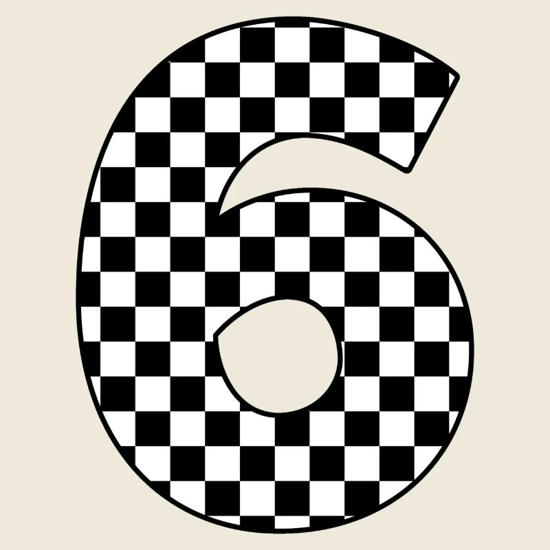 Nummer 6 kariert