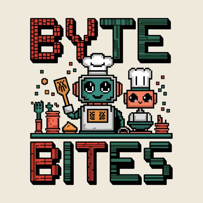 Byte - De mignons chefs robots pixel qui cuisinent pour s’amuser