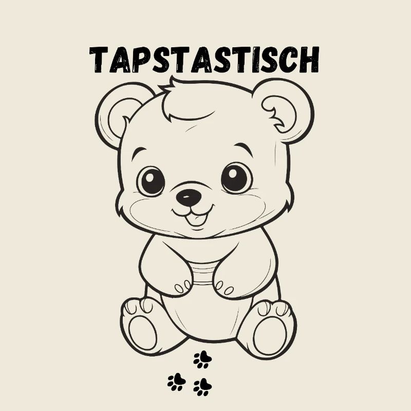 Tapstastisch der kleine süße Bär