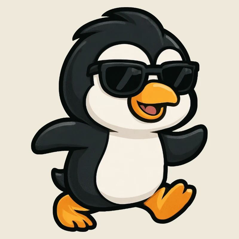 Cool pingouin lunettes de soleil été jogging course à pied