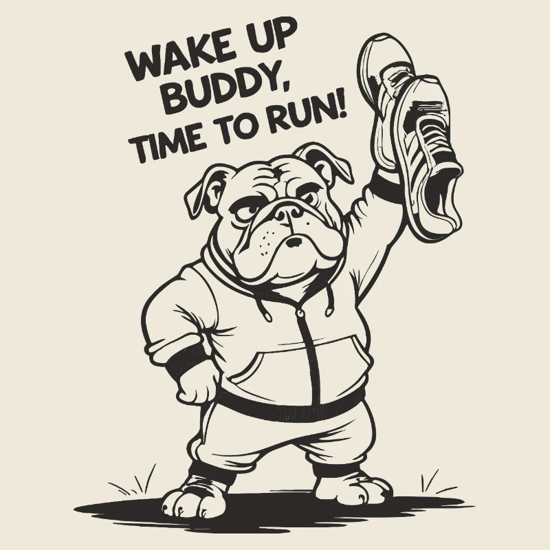 Bulldog IL EST TEMPS DE COURIR. course. Courir