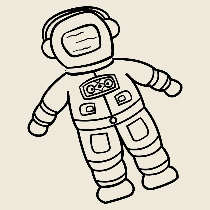 Astronaut Spaceman Doodle Space Explorer Drawn