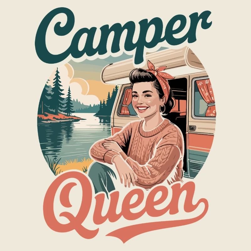 Camper Queen Retro Camping