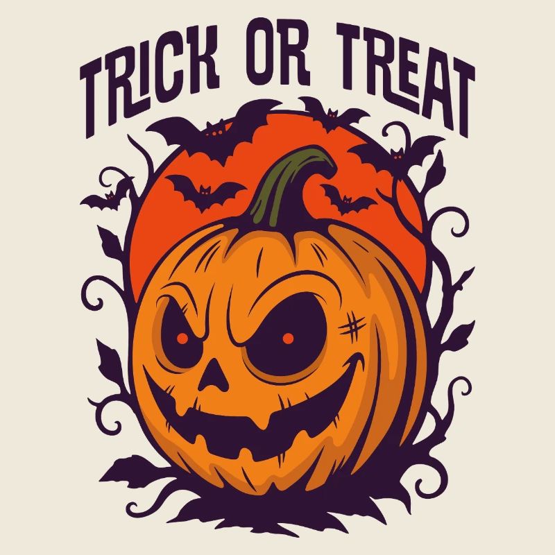 Spooky Pumpkin Lantern Halloween Design