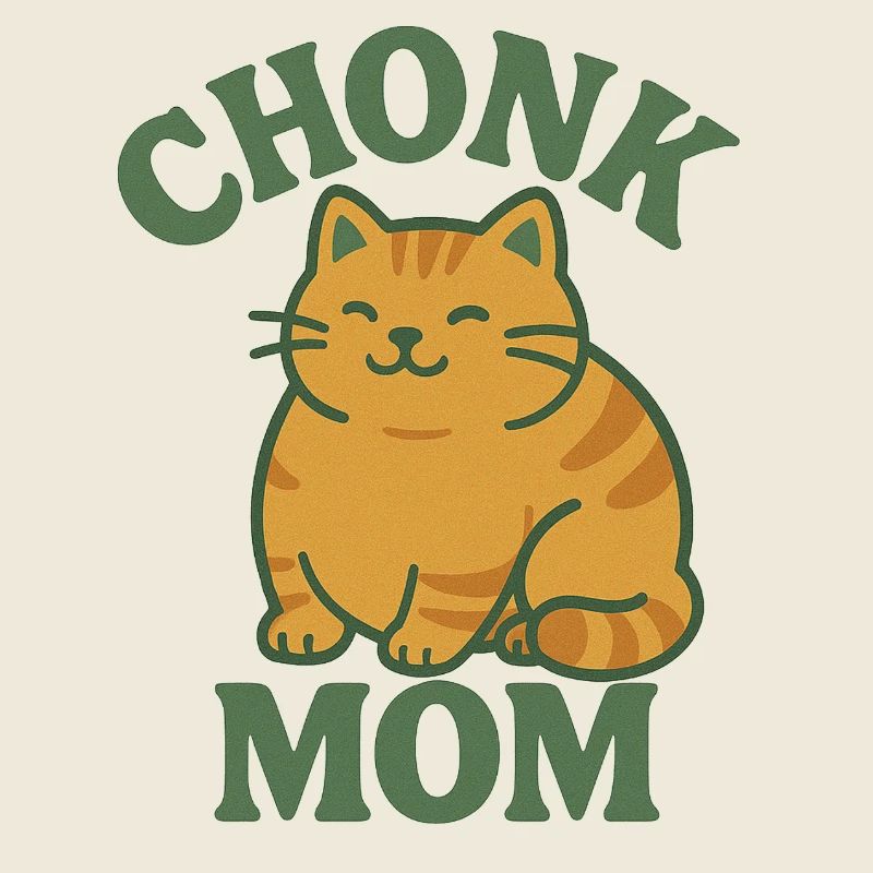 Chat roux Chonk Mom
