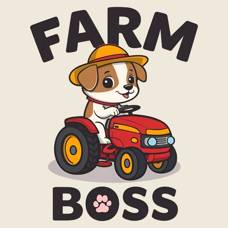 Süßer Hund auf Traktor – Kinder Farm Fun