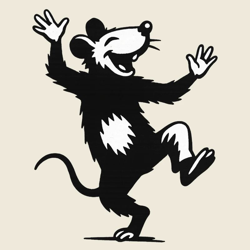 Cheerful dancing mouse