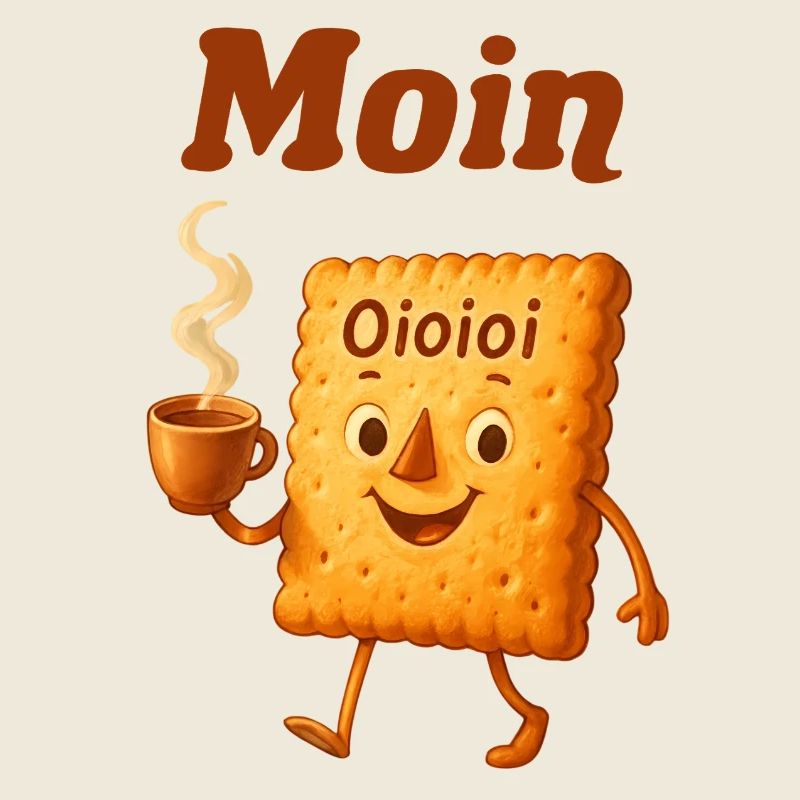 Moin biscuit dessin animé motif café