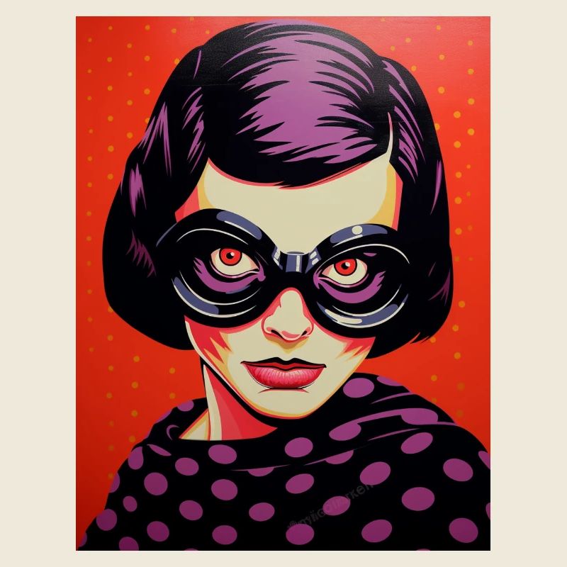 Diva des lunettes PopArt