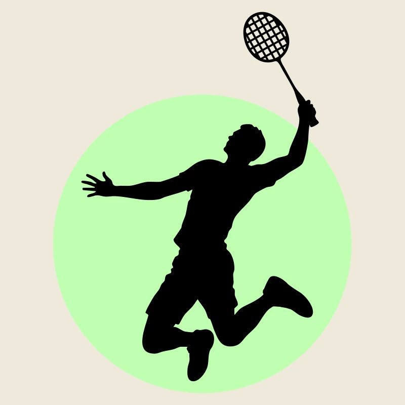 Badminton Player Silhouette – Smash Power
