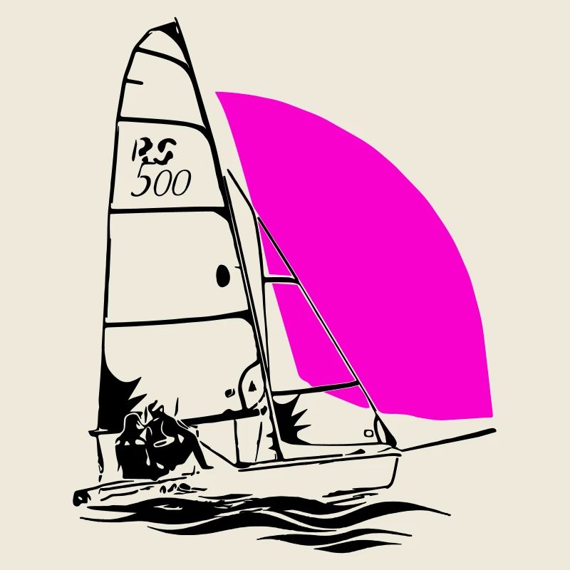RS 500 Régate de dériveurs à voile voile de couleur