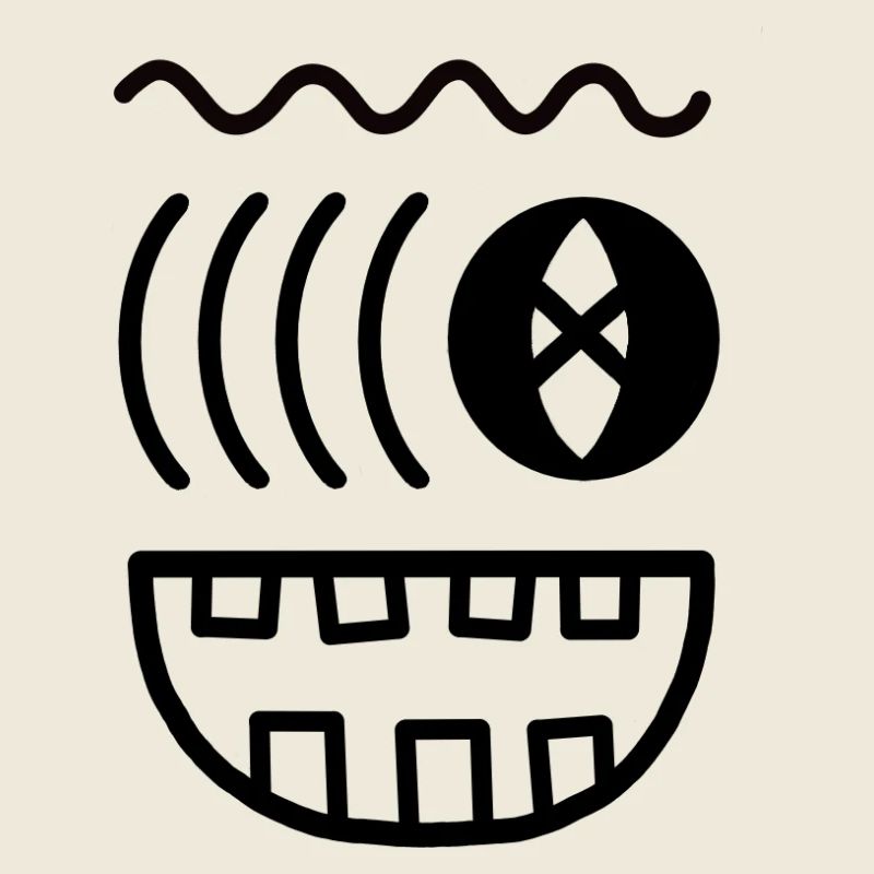 Visage de monstre ondulé