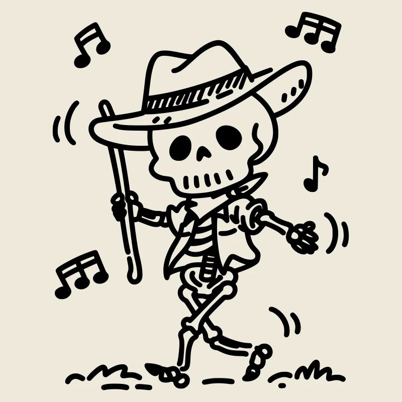 Dancing Cowboy Skeleton | Music & Halloween Theme