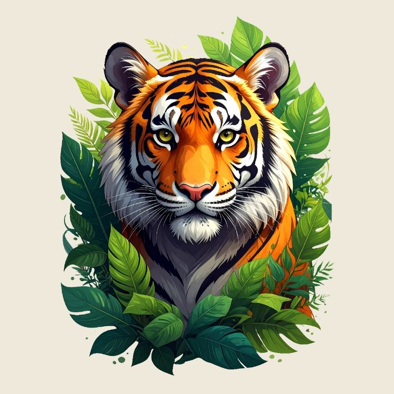 Les tigres dans la forêt tropicale