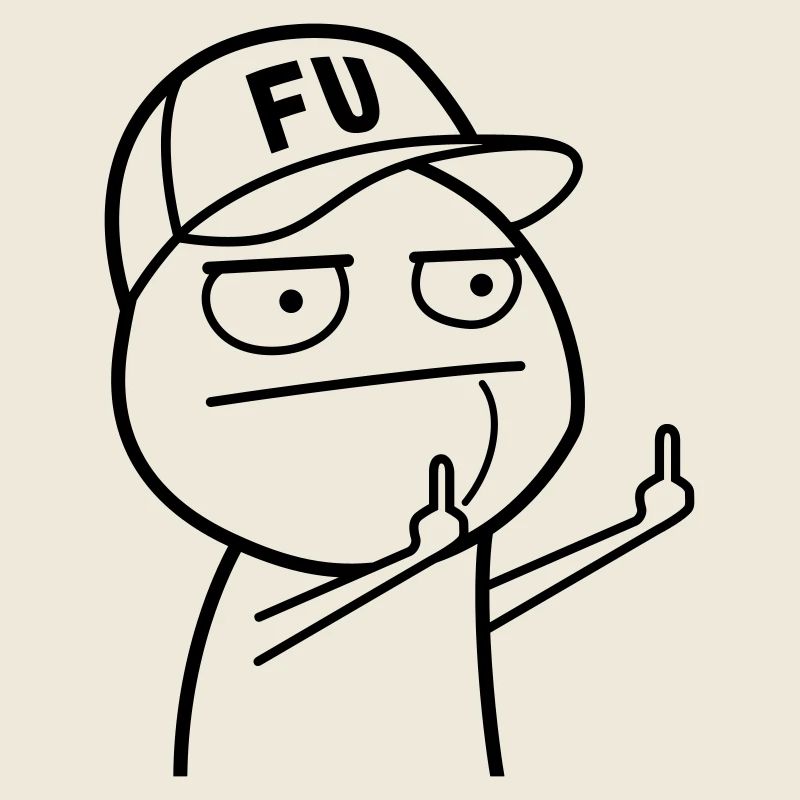 FU Meme mit Basecap (Farbe änderbar)