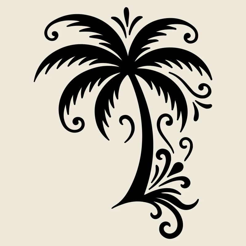 Plage icône des palmiers