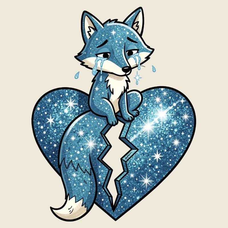 Fuchs tier traurig symbol herz gebrochen 