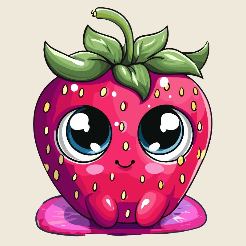 Kawaii Erdbeer Gesichterfratz
