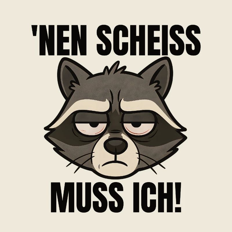 Waschbär nen Scheiss muss ich frecher Spruch