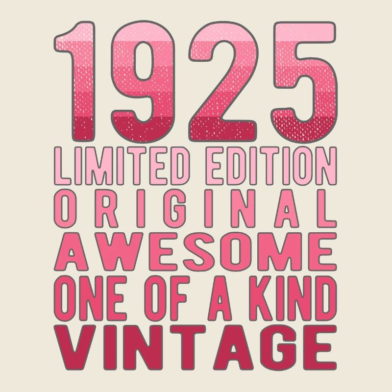 Limited Edition Since 1925 Birthday Vintage 1925