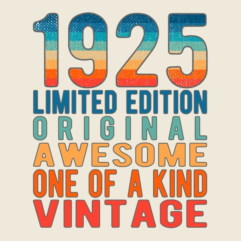 Limited Edition Since 1925 Birthday Vintage 1925
