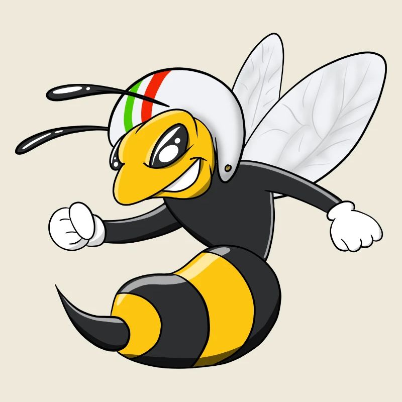 Frelon guêpe cool avec casque