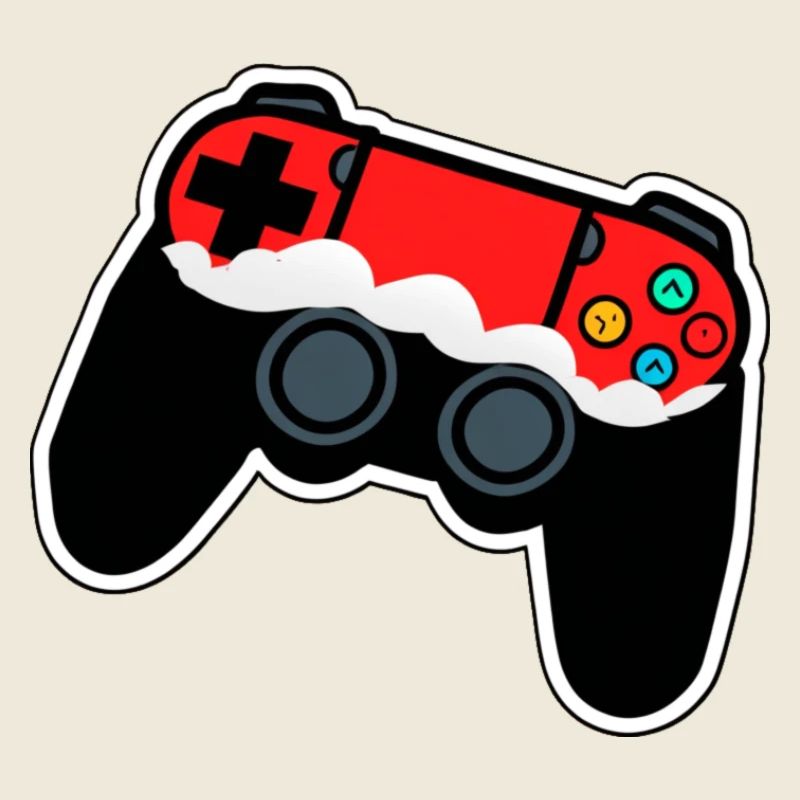 Roter und schwarzer Weihnachts-Gamecontroller