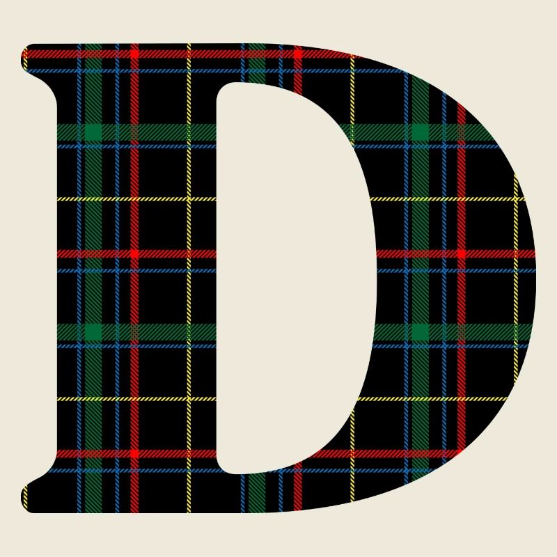 Scottish tartan monogram