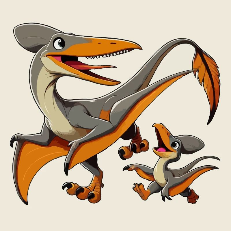 Ptéranodon mère et enfant