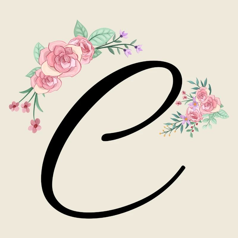 Lettre c fleurs