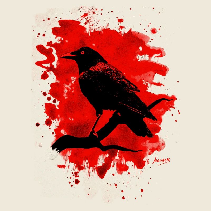 Crow bleached red