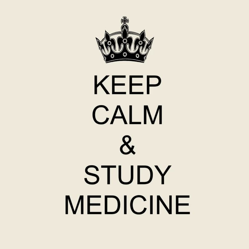 Keep calm & study Medicine cool shirt design