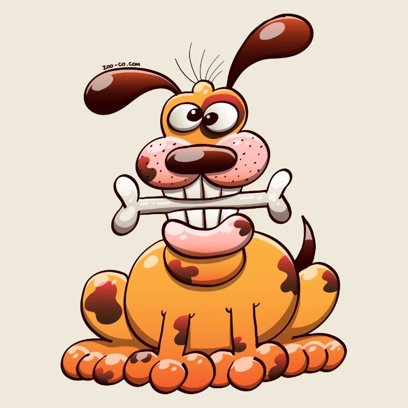 Dog Posing with a Bone