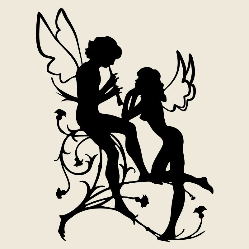 Engel, Fee, Elfe, Scherenschnitt Liebe Schutzengel