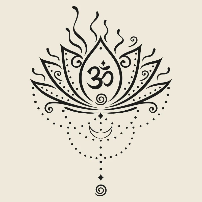 Fleur de lotus, version noire