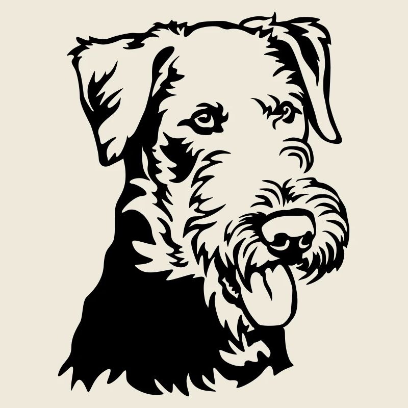 Airedale Terrier Head