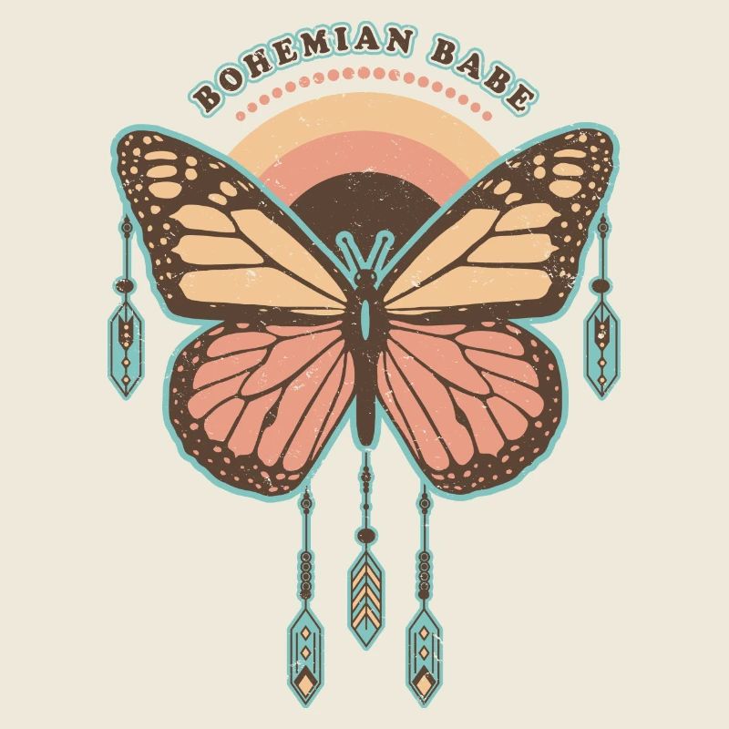 Bohemian Babe - Papillon Boho Rétro