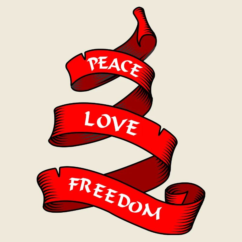 Friedensbanner oder Wimpel rot