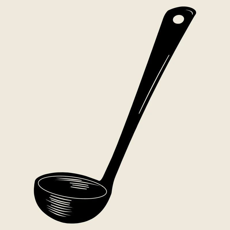 Transparenter Suppenlöffel