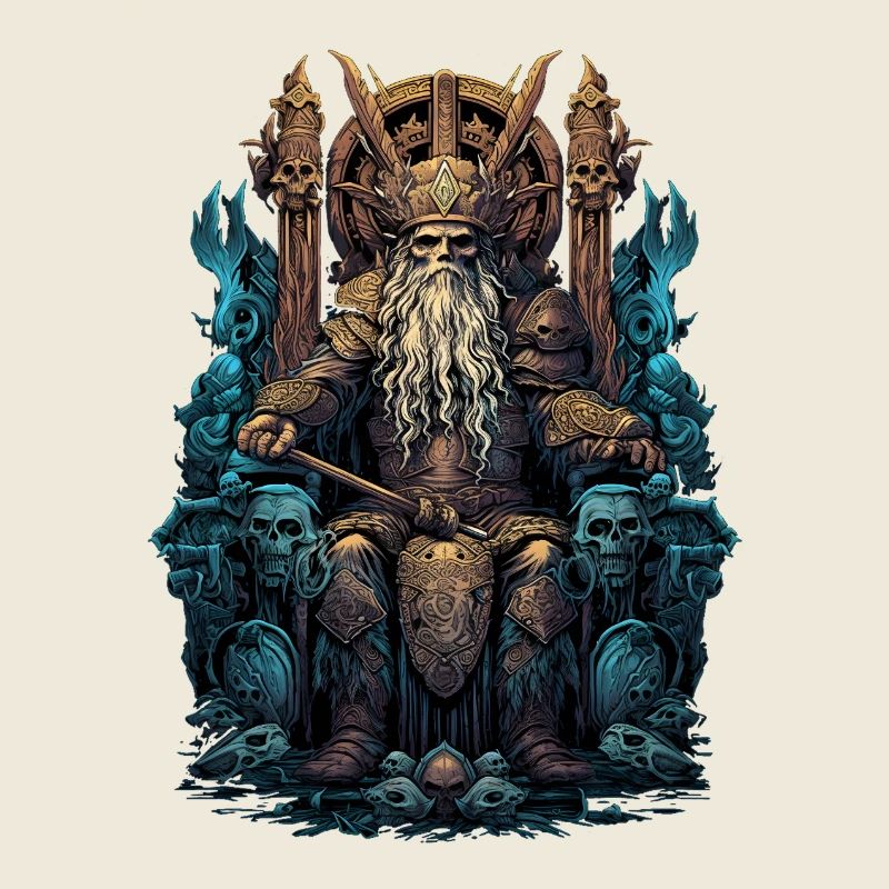 Wikinger Odin Söhne Thron Walhalla Valhalla