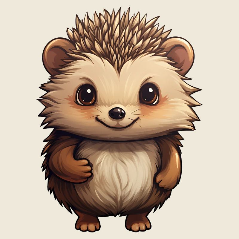 hérisson mignon - Design doux - joyeux