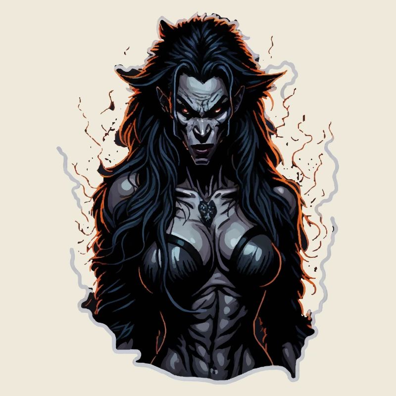 Werwolf Weibchen Dunkle Feuer-Aura