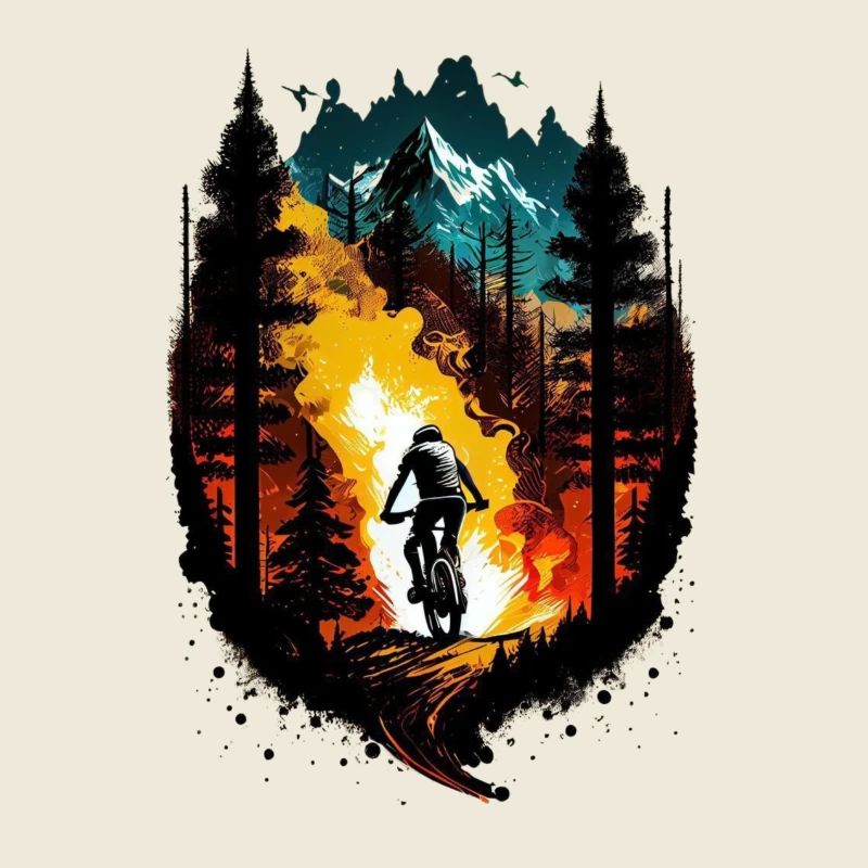 Mountain cyclist
