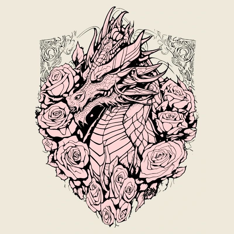 Dragon dans le bouclier