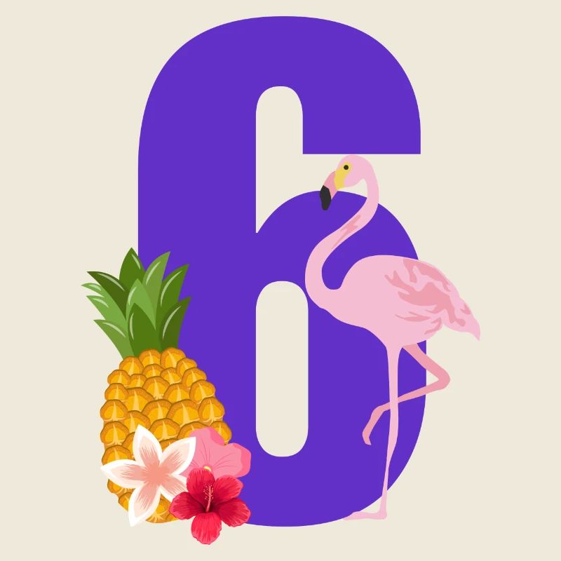 6th Anniversary Flamingo