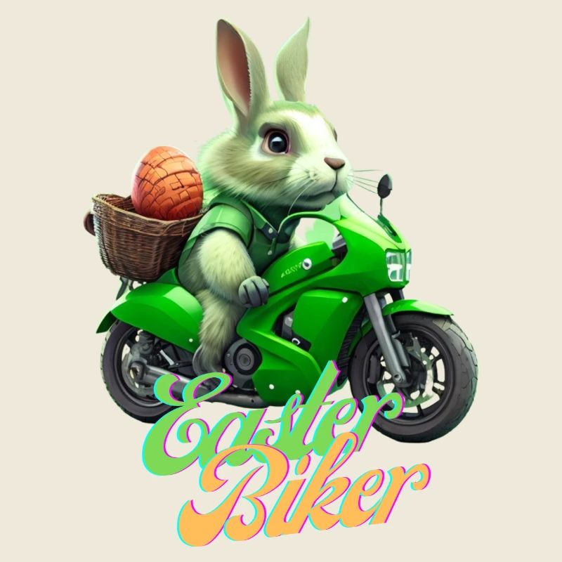 Biker de Pâques - Le lapin de Pâques devient un motard
