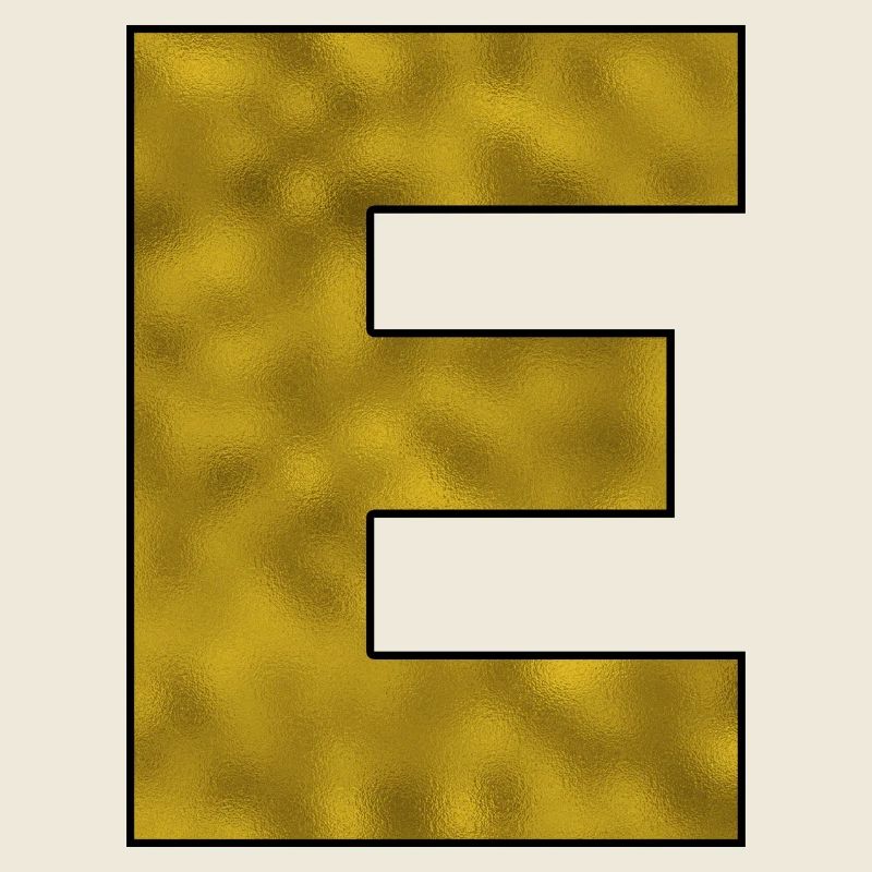 Lettre E Or
