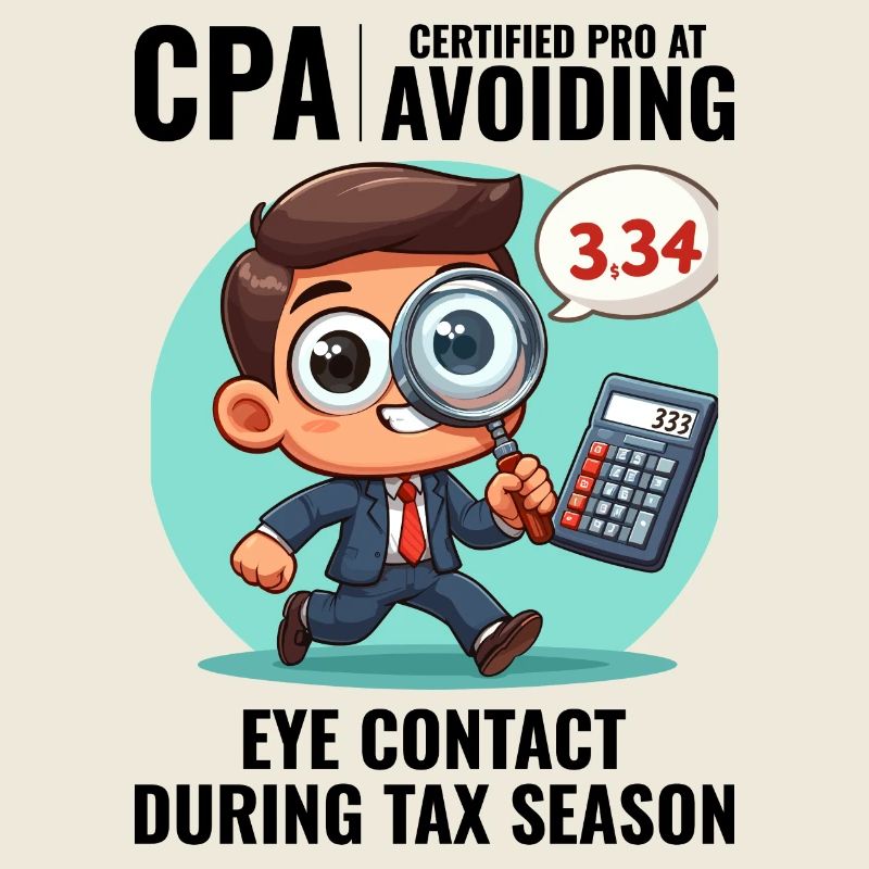 CPA : Number Ninja Esquivant le contact visuel Comptable