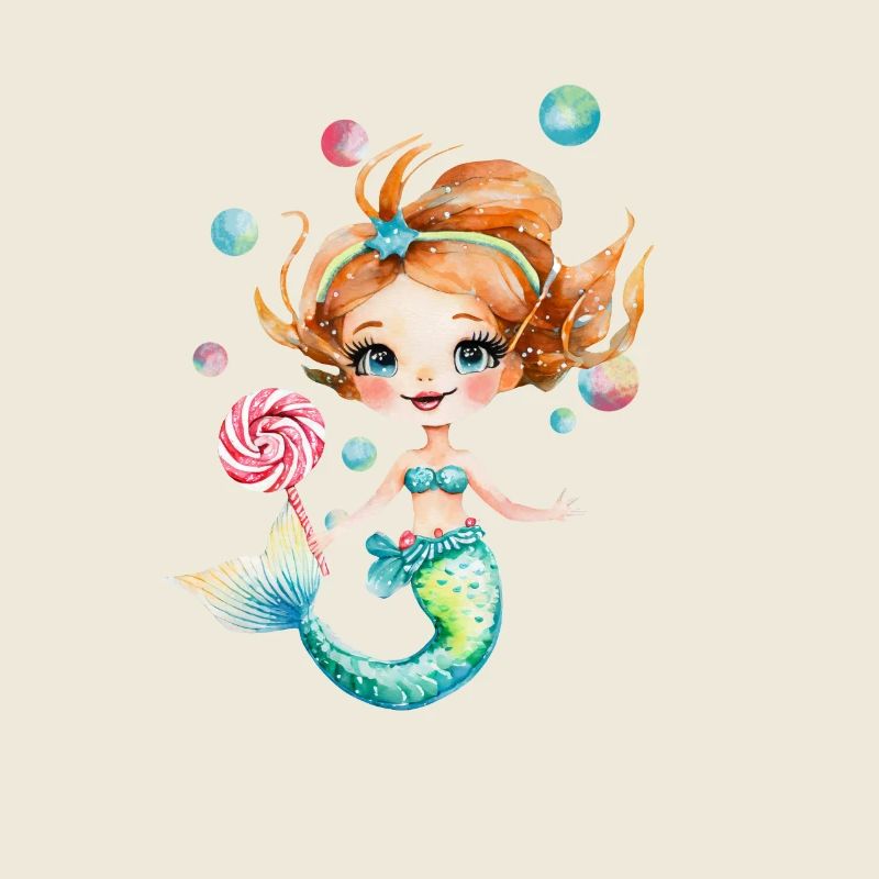 Petite sirène avec sucette